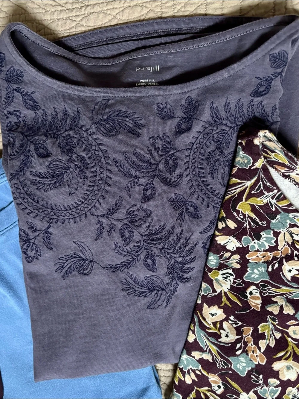 4 J. Jill long sleeved pullover tops, GUC - Picture 3 of 5